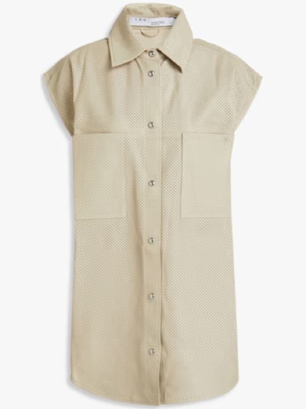 Iro Oversized Leather Perforated Vest